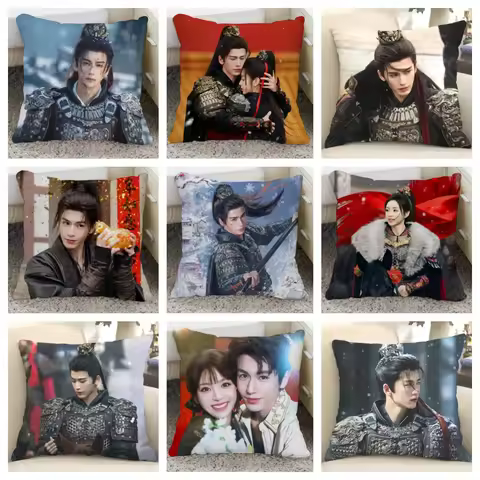 1pc Zhang Linghe & Tian Xiwei Pillow Cover, Polyester 2D Double-Sided Print, C-Drama Chasing Jade Ch
