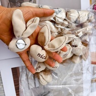 1559/Meter Plug Filled Cotton Brooch Rabbit Head 20 Pieces About 7 to 8cm