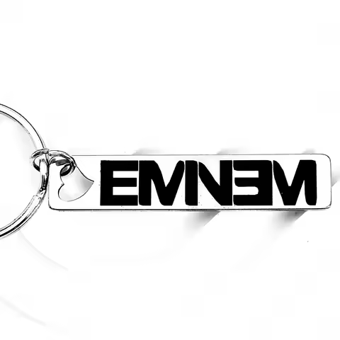 Famous Rapper Eminem, Stainless Steel Creative Keychain, Celebrity Merchandise, Gifts for Fans