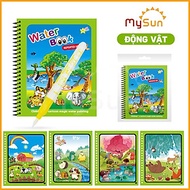 Sách tranh tô màu nước bút ma thuật thần kỳ diệu cho bé 2 3 4 5 tuổ