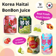 Korea Haitai BonBon Juice 4 Flavors [Grape/Peach/Strawberry/Pear] Lotte Sec Sec Orange with Coconut Jelly