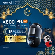 [New Launch] 70mai Omni 360° 4K X800 Dash Cam 4G GPS AI Parking Surveillance Front and Rear Dashcam 