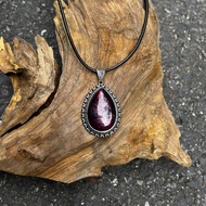 喜迎瑤 925銀 紫雲母 紫鋰雲母 項鍊 鋰雲母 項鍊 民族風 復古風