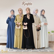 Quail Hijab - Kaylila Dress Knit Premium | Gamis Cantik size JUMBO | Abaya Umroh Putih