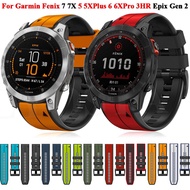 [HOT JUXXKWIHGWH 514] 22 26มม. สายนาฬิกาซิลิโคนกีฬาสำหรับ Garmin Fenix 7 7X 5 5X Plus 6 6X Pro 3HR MK1 Epix Gen 2 Smartwatch สร้อยข้อมือเข็มขัด