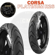 CORSA R26 PLATINUM 80/80  90/80  100/80  110/80  140/70 BY 14 with Tire Sealant &amp; Pito