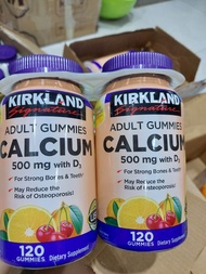 Kẹo dẻo bổ sung canxi Kirkland Adult Gummies Calcium 500mg with D3 120v