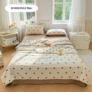 Bộ chăn ga gối cotton COOLING M2T Bedding - gồm ga giường 2 vỏ gối và chăn chần bông hè mềm mại thoá