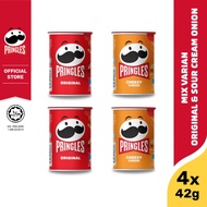 [BUNDLE 4pcs] Pringles Keripik Kentang Original 2x42g + Cheese 2x42g
