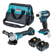 MAKITA 牧田 18V充電式無碳刷超值雙機組 DGA406GX4 6.0Ah雙電 (DTD172 + DGA406)｜023005580101