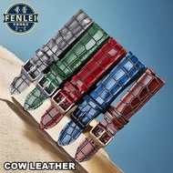 For Omega Longines Huawei Rolex crocodile texture Calfskin Leather Watch Strap 18mm 20mm 22mm Watchb