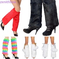 Zenithbox Faux Fur Leg Warmer - Soft, Fluffy & Stylish Knee Cover | Perfect Cosplay Accessory