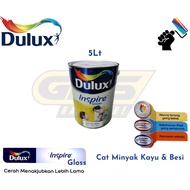 5L ICI Dulux Inspire Gloss for Wood & Metal Cat Minyak Kayu & Besi