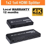 1x2 1x4 HDMI Splitter 4K
