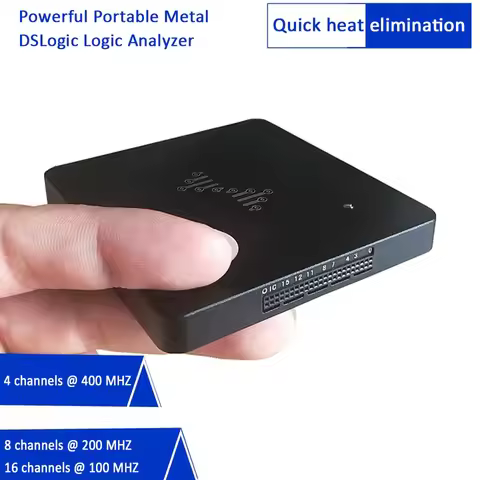 DreamSourceLab DSLogic Plus Portable Metal DSLogic Logic Analyzer 16 Channels 100MHz USB-based Debug
