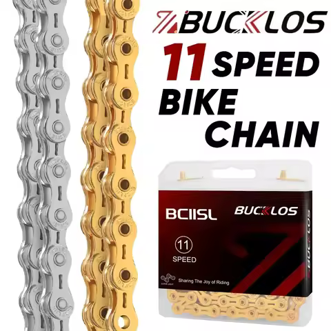 BUCKLOS 11 Speed MTB Chain 116 Links Solid/Hollow Road Mountain BIke Chain Ultralight Universal Bicy