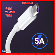 BCA1✅ 5A Fast Charging Cable Huawei Super Quick Charge Fast Charging 1M 1.5M 2M Cable Type-C to USB Cable for Android Phone P20 P30 Mate 20 Pro Pro OnePlus Xiaomi Quick Charger USB Cable Type C Cable Data Cable High Speed