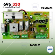 696 330/433MHZ SWING / FOLDING CONTROL BOARD PANEL ( BUILT-IN RECEIVER )/ REMOTE CONTROL  autogate s