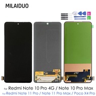 Amoled / TFT LCD For Xiaomi Redmi Note 10 Pro 4G / Note 10 Pro Max / Redmi Note 11 Pro / Note 11 Pro Max / Poco X4 Pro LCD Display Screen Touch Digitizer Assembly