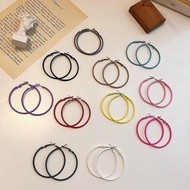Colored hoop earrings 2 sizes (e3-711 )