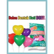 Heart-shaped balloons, matte colored, 8-inch heart-shaped balloons