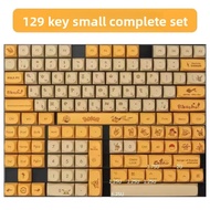 Pikachu Pokemon Anime Keycap PBT Sublimation Opaque MA High Mechanical Keyboard 129 Keys Small Compl