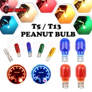 5pcs Motorcycle Peanut Bulb T5 / T13 Speedometer Bulb Signal Light Bulb Parklight UNIVERSAL