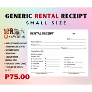 RENT RECEIPT / RENTAL Carbonized Receipt Book -- Generic Only