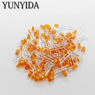 14-19 3mm LED orange light-emitting diode 100pieces/lot feet long 16-18mm