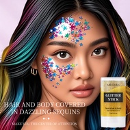 Glitter Stick for Face & Hair & Body, Sparkling Stick, Mermaid Scales Glitter Cream, Stick Glitter