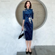 Skirts㍿ↂEroded cheongsam young spring and summer long-sleeved girl improved version Chinese style ve