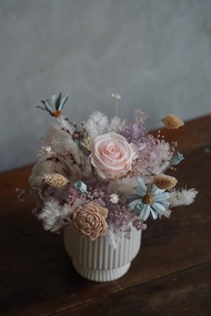 夢幻獨角獸永生乾燥盆花