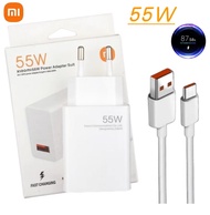 Original Xiaomi 55W GaN Fast Charger Turbo Charge Adapter 6A USB Type-C Cable For Xiaomi 15 14T Pro 