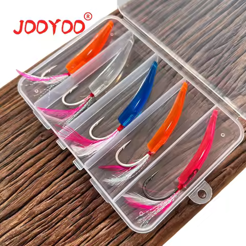 5PCS/Set 8cm Spanish Mackerel Hook Fake Bait Set Big Needle Surface Trolling Road Runner Bait for Fi