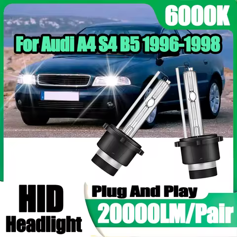 2PCS High Power Super Bright White Xenon Lamps D2S Xenon Headlight 6000K Car Lights 20000LM 12V 24V 