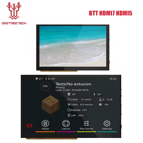 BIGTREETECH HDMI7 V1.2 HDMI5 HDMI Touch Screen 5/7 inch IPS Screen Display 3D Printer Parts For Rasp