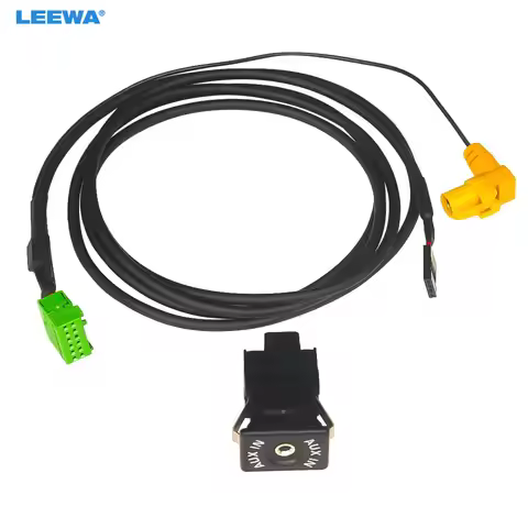 LEEWA Car Radio USB AUX-In Cable Plug AUX Socket Adapter For Audi MMI3G 3G+ A6L/A4L/Q5/Q7/A5/S5/TT A