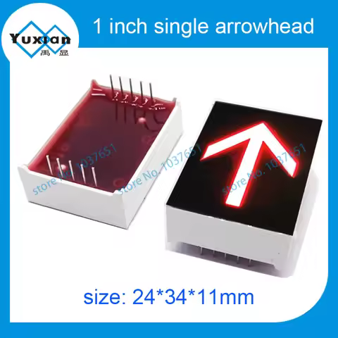 1 inch Red Arrow mark to one side 7 Segment ARROW LED digital tube Display 24*34mm 10pcs/lot