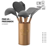 (READY STOCK) Cooking Utensil Set Kitchen Aids Tools Senduk Pengepit Ikan Nylon Silicon