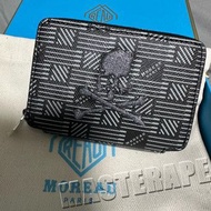 Mastermind Japan World MMJ MMW x Moreau Pairs Monogram Embroidered Mini Zip Coin Wallet 老花刺繡骨頭拉鏈散銀包