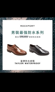 全新Rockport 男裝Essential Details 防水皮鞋V76115-Black. 41 size