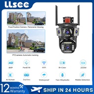 LLSEE CCTV Camera V380 IP Security Camera CCTV 360 WIFI HD 1080P Outdoor Waterproof Bidirectional Audio with Alarm 360 ° PTZ Control CCTV Dual Lens Camera