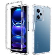 For Xiaomi Redmi Note 12 / Note 12 Pro 5G Global Version Full Body Hybrid Rugged Shockproof Gradient Clear Back Case Cover