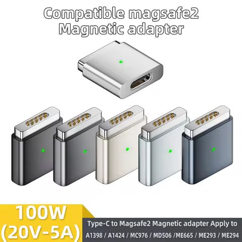USB-C to MagSafe 2 Magnetic Charging Adapter 100W Fast Charge for MacBook Air Pro A1398/A1424/MC976/