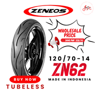Wholesale Price na  ZENEOS ZN62 MOTORCYCLE TIRE TUBELESS 120/70-14  MADE IN INDONESIA