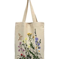 花卉刺繡刺繡手提袋、購物棉布袋、天然袋