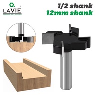1pc 1/2"12mm Shank 4 Edge T Type Slotting Cutter Woodworking Tool Router Bits For Wood Industrial Gr