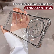 iQOO Neo 10 5G Four Corner Plating AntiDrop Transparent Phone Case For iQOO Neo 10 Neo10 iQOONeo10 5