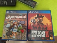 PS4 Red Dead Redemption 2 & Overcooked! Gourmet Edition，贈送一塊ps4散熱座