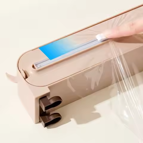 Puppy Shape Food Film Dispenser Magnetic Refillable Aluminum Foil Dispenser Food Wrap Food Storage P